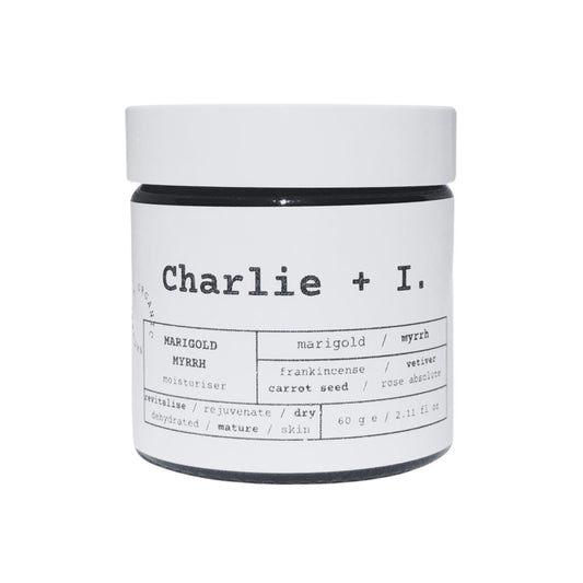 MARIGOLD & MYRRH MOISTURISER WITH CO ENZYME Q10 ROSE VETIVER MYRRH FRANKINCENSE & CARROT SEED