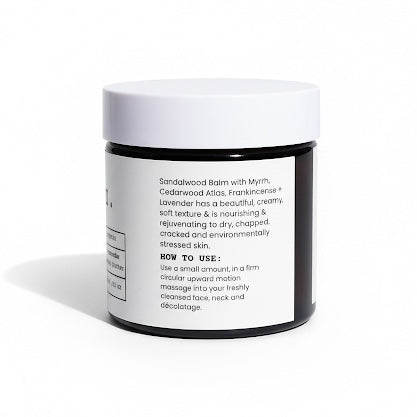 SANDALWOOD BALM WITH MYRRH FRANKINCENSE & LAVENDER