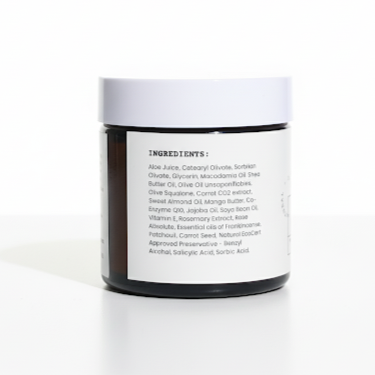 ROSE & FRANKINCENSE MOISTURISER WITH CO ENZYME Q10 & CARROT SEED